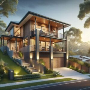 Custom Home Builder Sloping Land