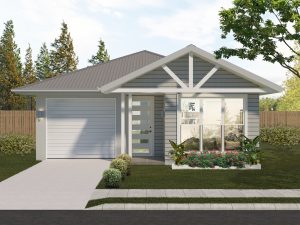 Hailey 110 - Exterior image Hamptons Design Single Storey 3 Bedrooms Lock Up Garage