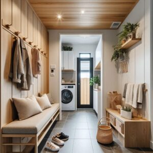 Mud Room Design Incorporating Laundry Brisbane Builder
