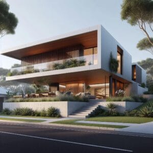 Parapet House Rear Parking Garage