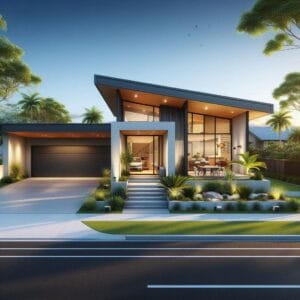 Single Storey Skillion Roof Home