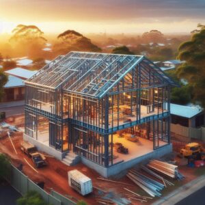 Steel Framed Two Storey House Brisbane