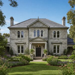 Stone Georgian Style Home Building Brisbane