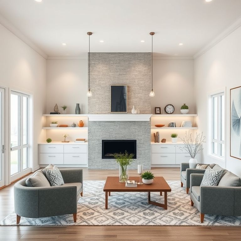 Modern, clean square image showcases a custom home under construction by Wisteria Homes in Margate, with a wisteria-free garden, illustrating stages of a home timeline for dream home building.