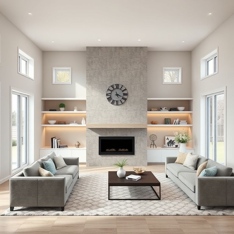 Modern, clean home under construction. Illustrates custom home building and problem-solving.