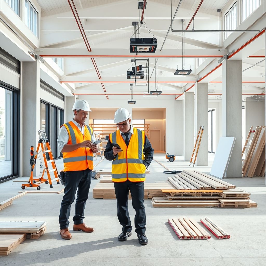 Professional, modern square image showcases Wisteria Home Collective's quality control process in Gold Coast, emphasizing the construction of custom dream homes with a clean, contemporary style, signifying high-quality custom new home builds.