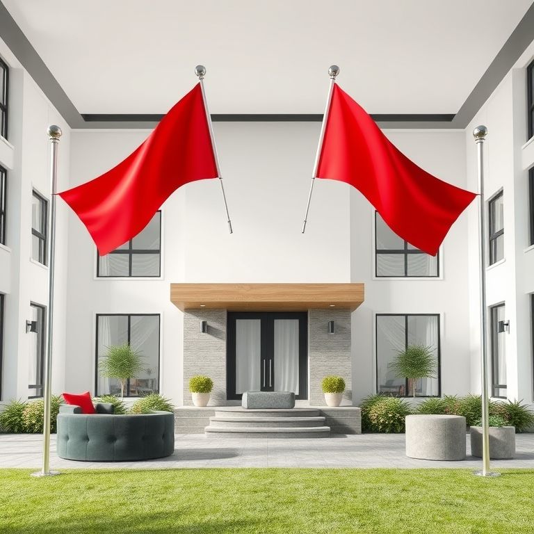 Modern home with red flags: A guide to choosing a custom builder.