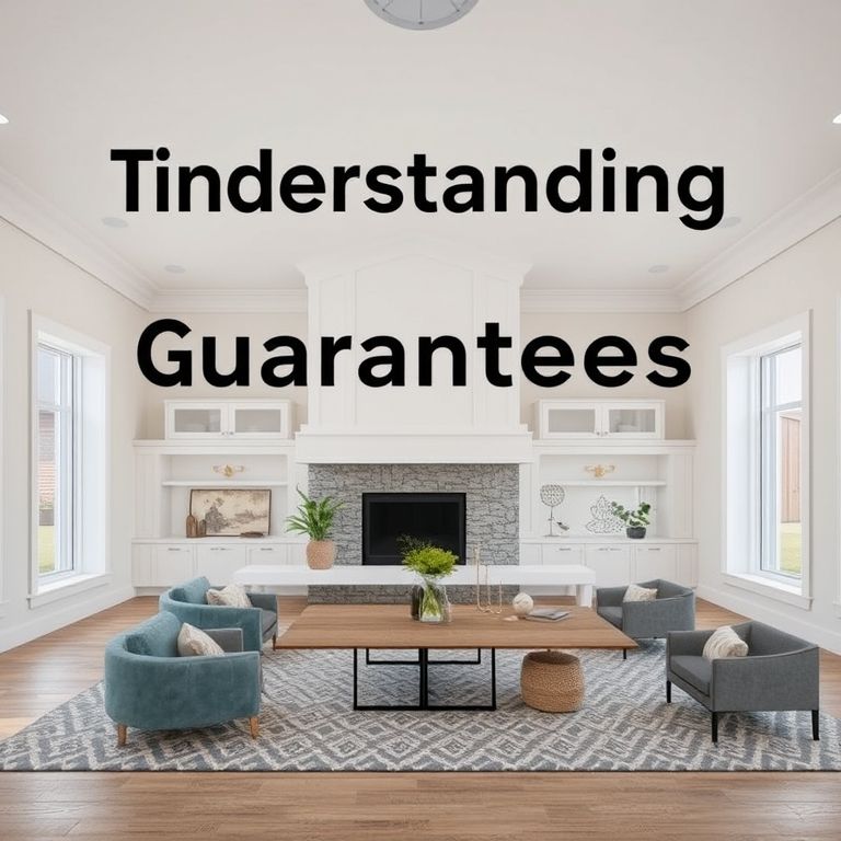 Modern graphic illustrating custom home building timeline guarantees. Clean, professional design.