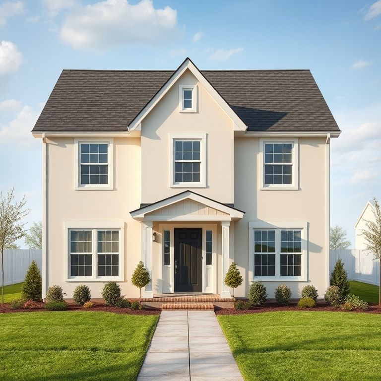 Modern, Wisteria Homes in Springfield Central: Sleek, high-quality, photorealistic images showcase secure, long-term support by reliable home builders, emphasizing quality construction for affordable luxury.