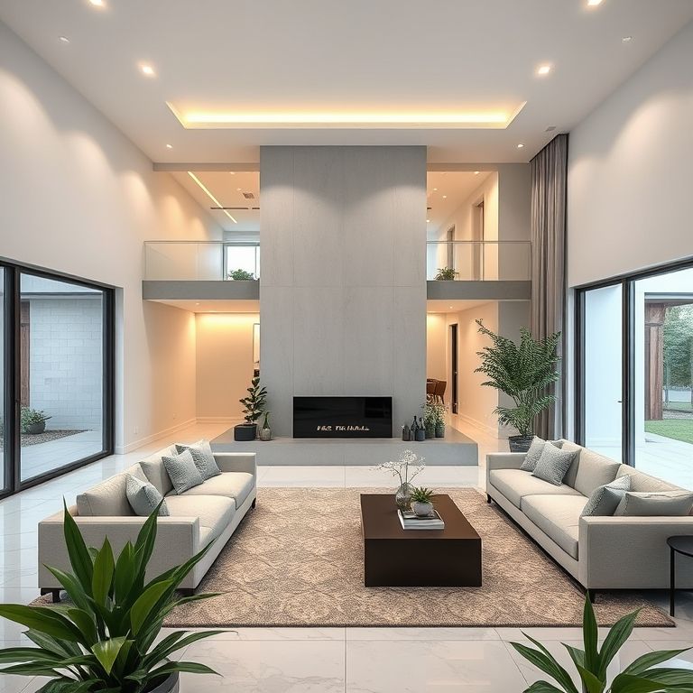 Modern, low-maintenance luxury home exterior.  Yeronga Custom Homes.  Clean lines, professional design.