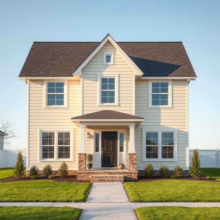 Modern, affordable new home construction by a homestead builder, showcasing sleek lines, clean design, and a spacious layout. Perfect setting for family home ownership.