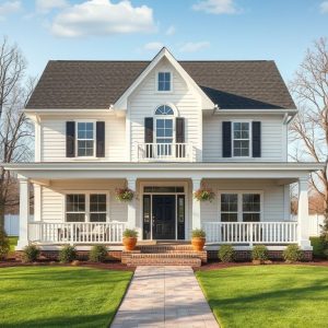 Modern country home, wraparound porch, expansive outdoor space. Affordable luxury.