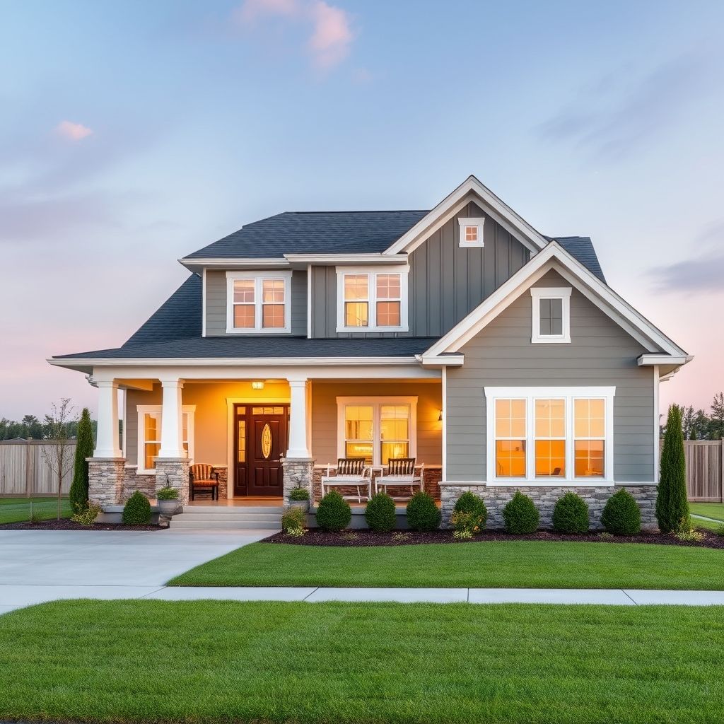 Custom home builder on acreage property: A modern, spacious home nestled on a vast, scenic lot.