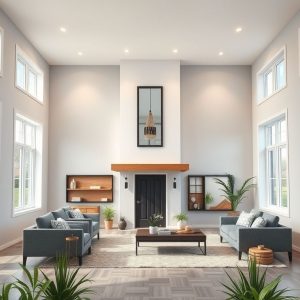 Modern, professional home under construction, showcasing a family building company's commitment to quality and affordability, in a 16:9 aspect ratio.