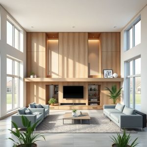 Professional, modern owner-supervised construction site showcasing a custom house with exceptional communication, clean lines, and high-quality finish, suitable for a 16:9 aspect ratio.