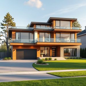 Modern multigenerational home, spacious layout, estate builder.