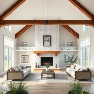 Modern, clean-lined custom country home amidst lush greenery, symbolizing overcoming challenges in sustainable home building.