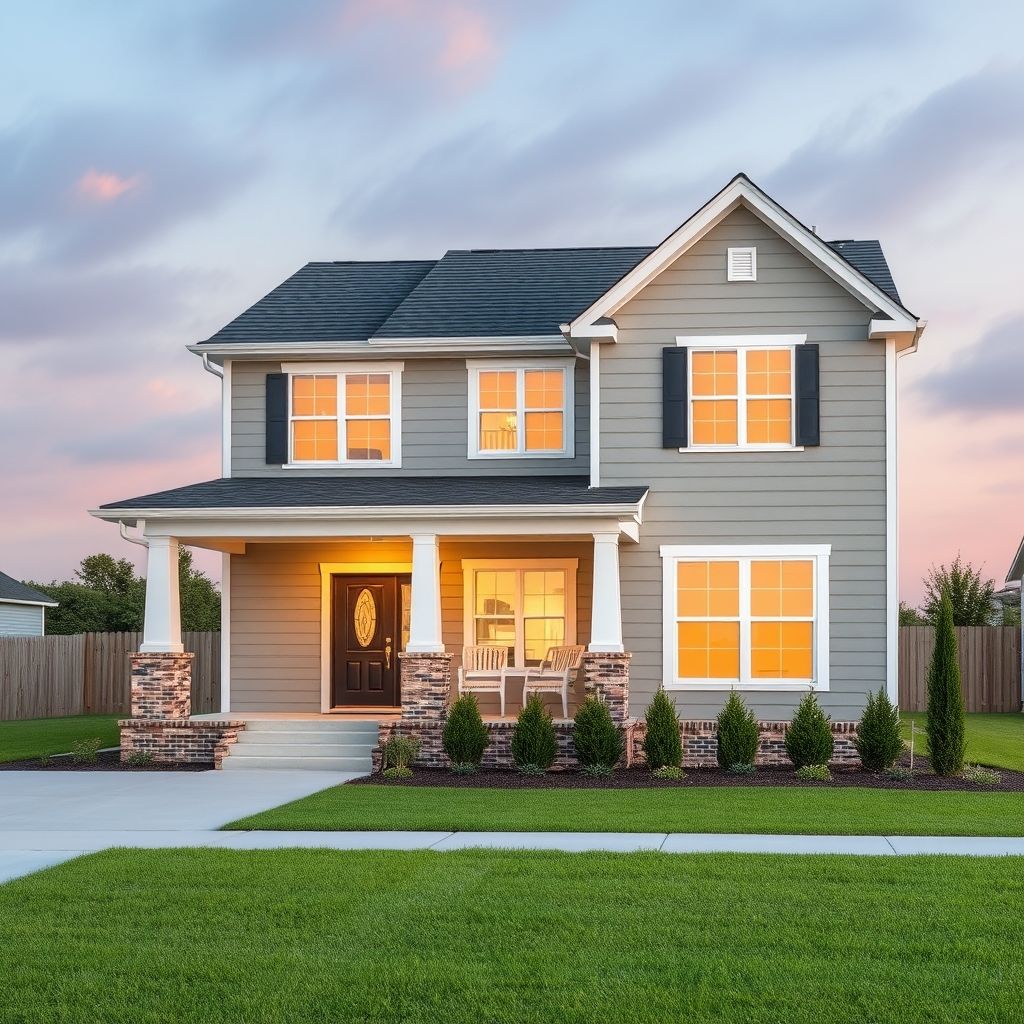 Modern, clean-lined custom home showcasing cutting-edge security features during construction, with an emphasis on affordability and new home builder services, in a 16:9 aspect ratio.