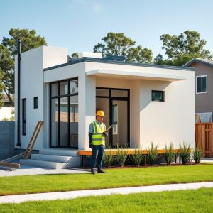 Modern, smaller custom home; clean lines, professional design. Benefits of downsizing.