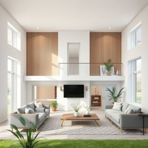 Modern, family-owned home construction: Clean lines, high-quality details, and affordable luxury in a sleek, 16:9 aspect ratio, showcasing the precision of professional home building.