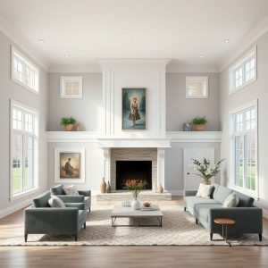 Modern, clean-lined small custom home design contrasted with a large-scale development, showcasing efficiency, personalized touch, and cost-effectiveness in a professional, high-quality photorealistic 16:9 aspect ratio image.