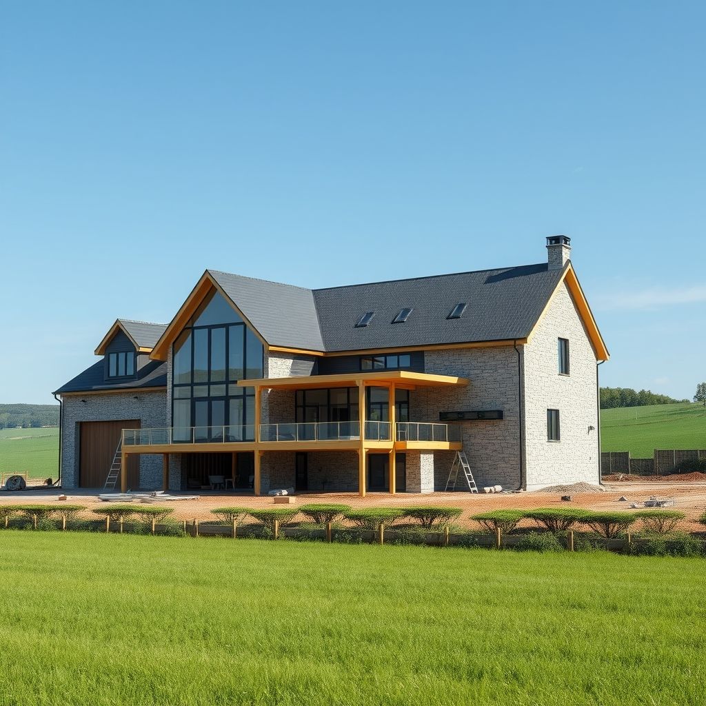 A modern rural home: balancing family tradition and innovation in design.